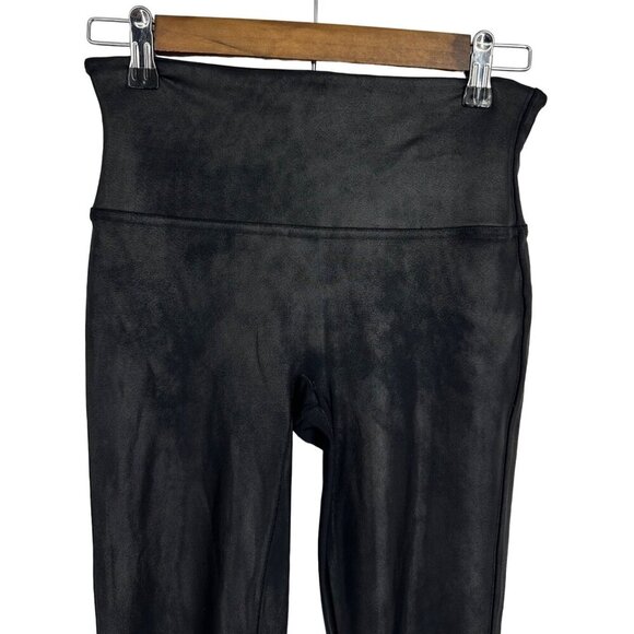 Spanx Faux Leather High Rise Leggings Pant Athleisure Black Shapewear Size M - Picture 3 of 10